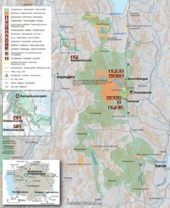 Kartta Kauhaneva-Pohjankankaan kansallispuistosta