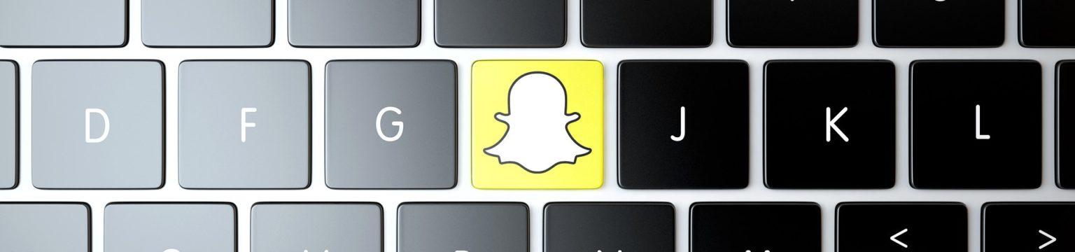 Snapchat logo näppäimistöön sovitettuna