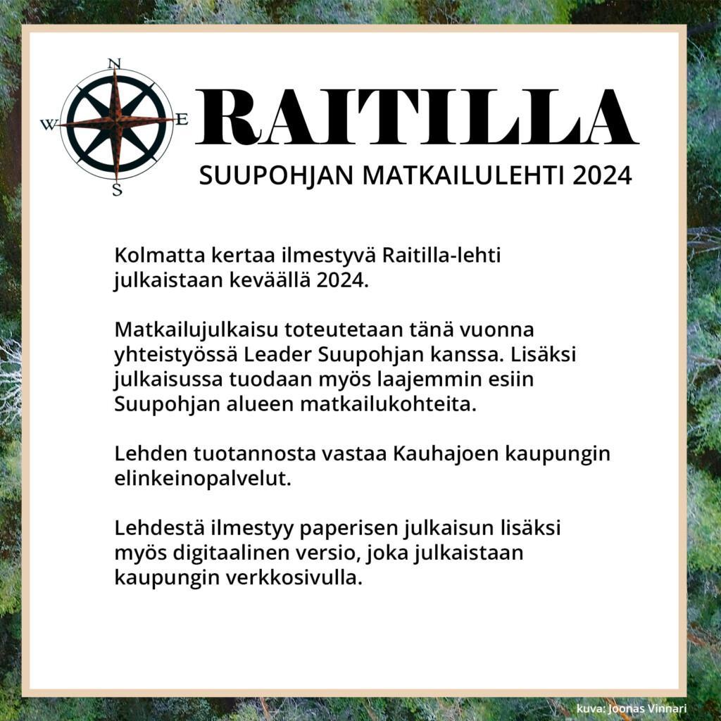 Raitilla - Suupohjan matkailulehti 2024