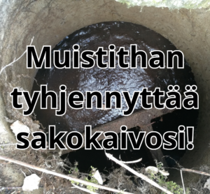 Sakokaivo kuvattu ylhäältä suoraan alas kaivoon.