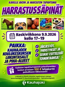 Harrastussäpinät mainosjuliste