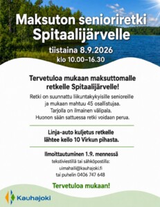 Mainos - retki spitaalijärvelle